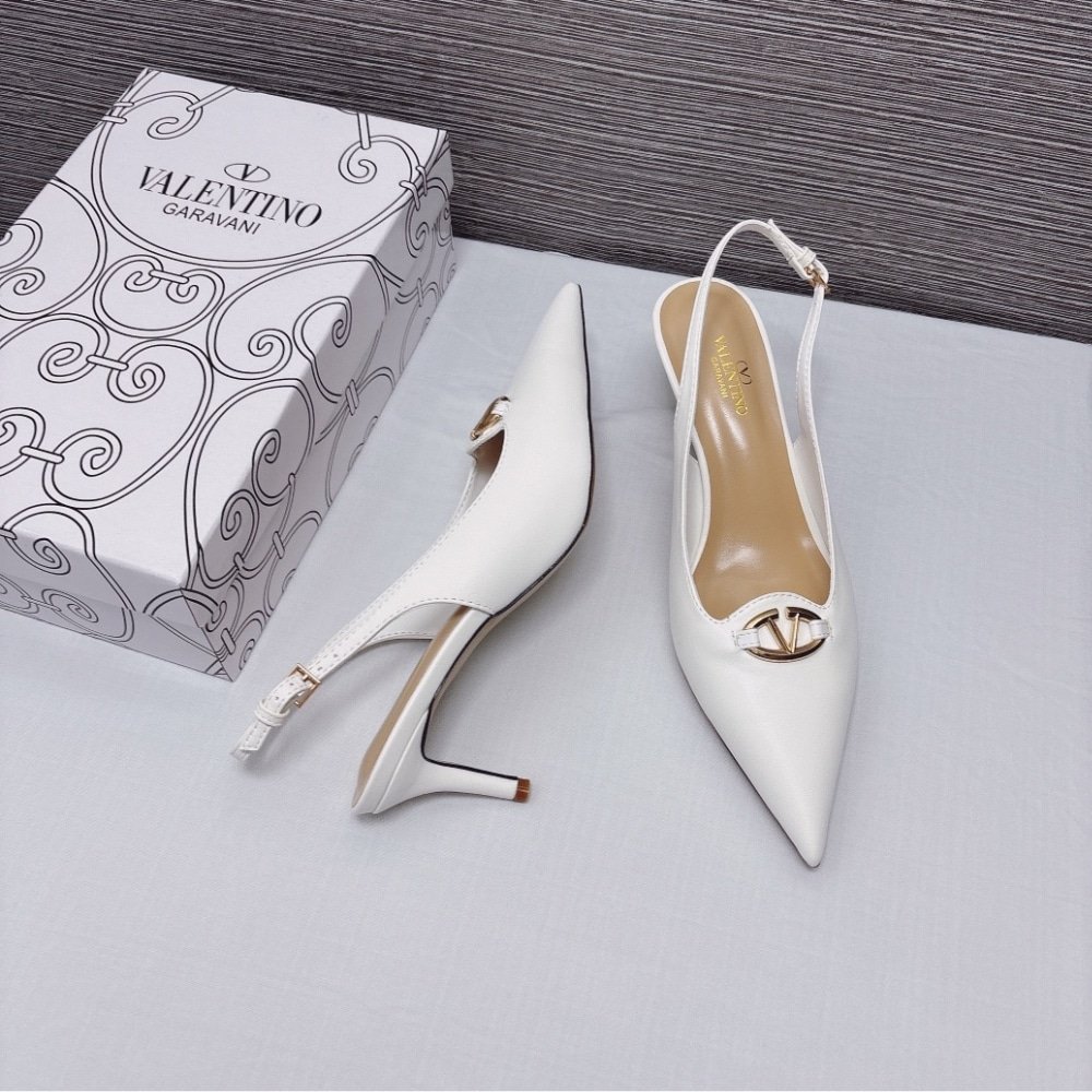 Va1e*ntin0 The Bold Edition Vlogo Slingback Pump 60Mm In Ivory