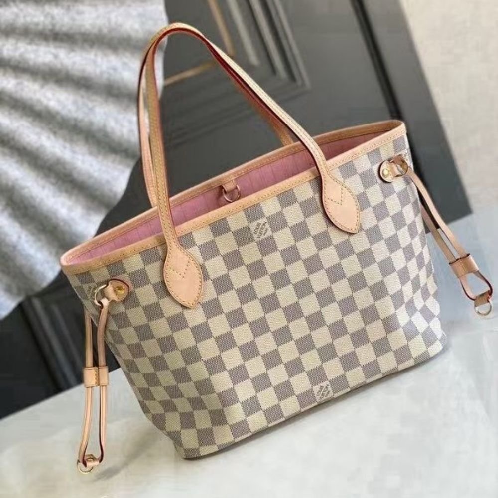 [S*per Vip 1:1] L0vis Vvtt0n Neverfull PM Damier Azur Pink 29Cm