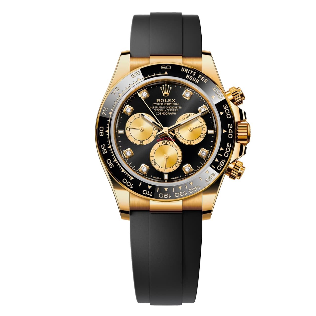 R01ex Cosmograph Daytona Bright Black And Golden With D1am0nds 40Mm 126518Ln