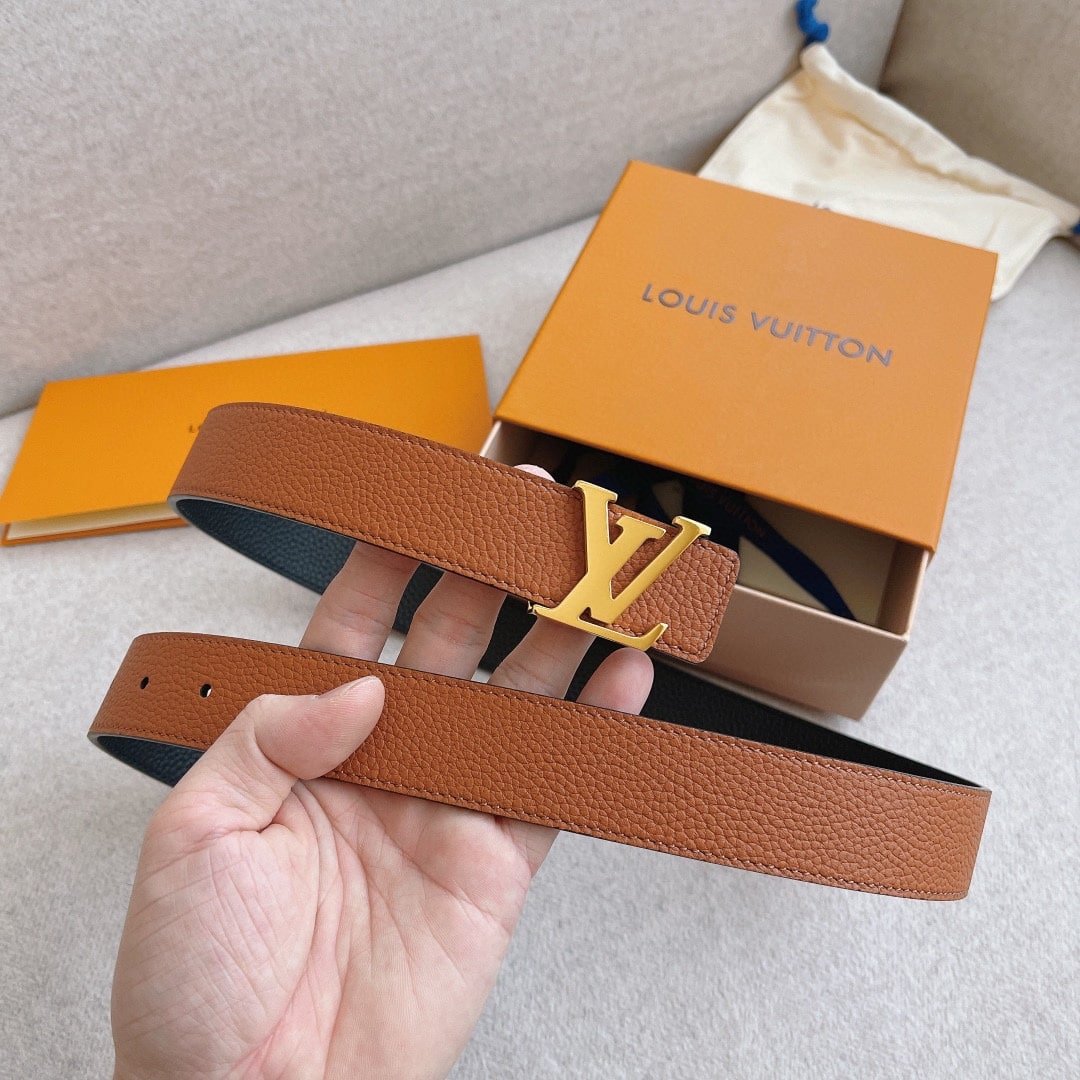 L0vis Vvtt0n Lv Initials Reversible Belt Brown 30Mm M9151U