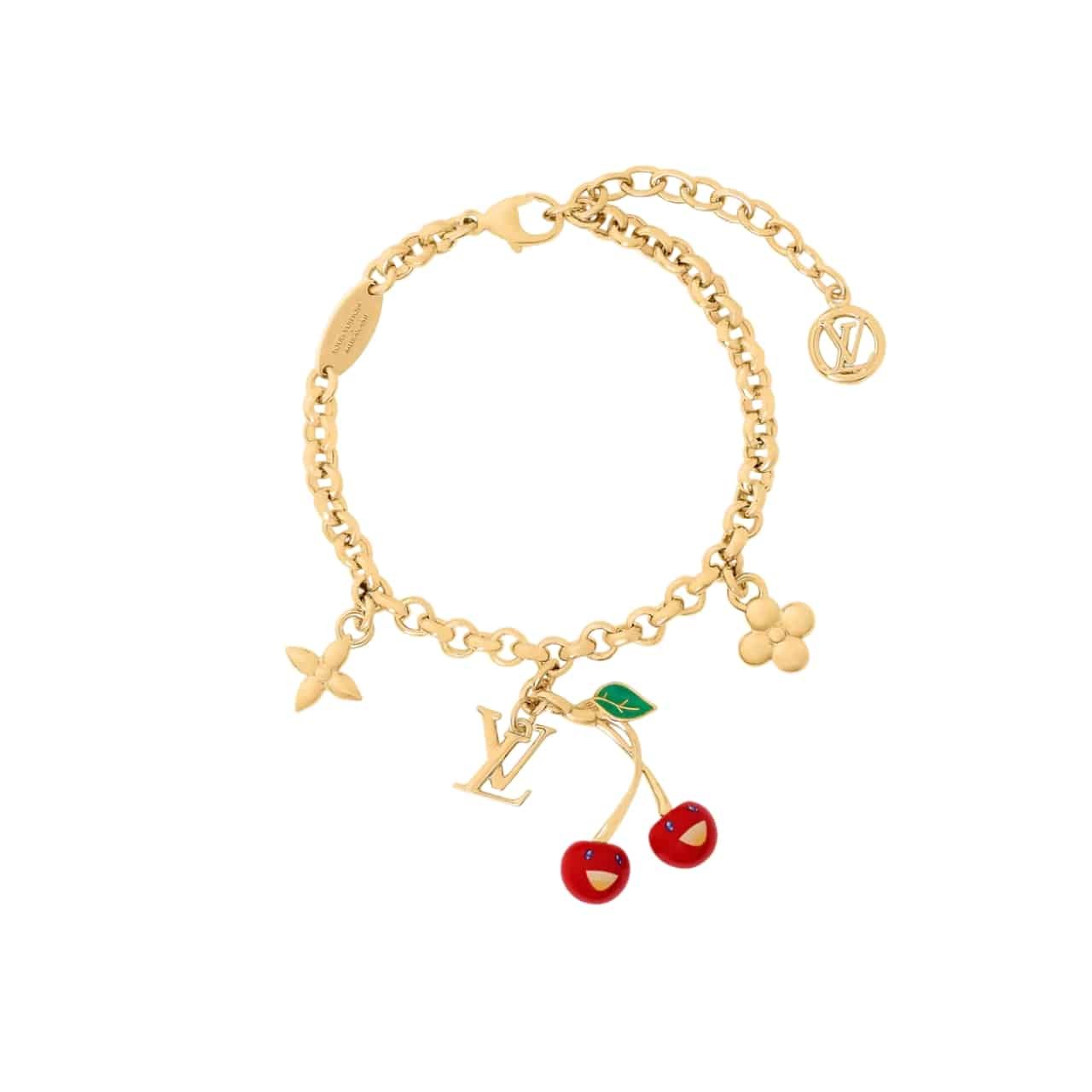 L0vis Vvtt0n X Murakami Cerise Bracelet Gold M1691A