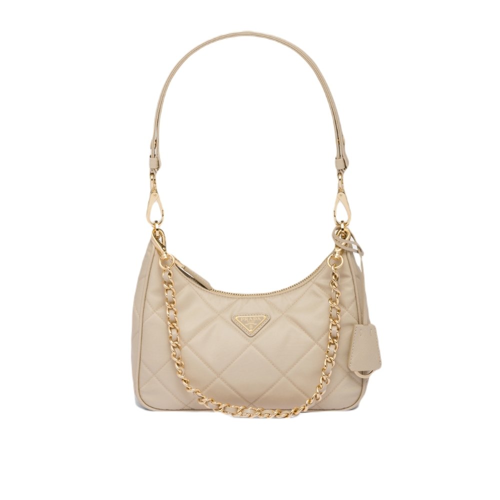 Pra*a Re Edition 1995 Chaîne Re Nylon Mini Bag Beige 22Cm 1Bc204 2Aos F0F24 V Qoo