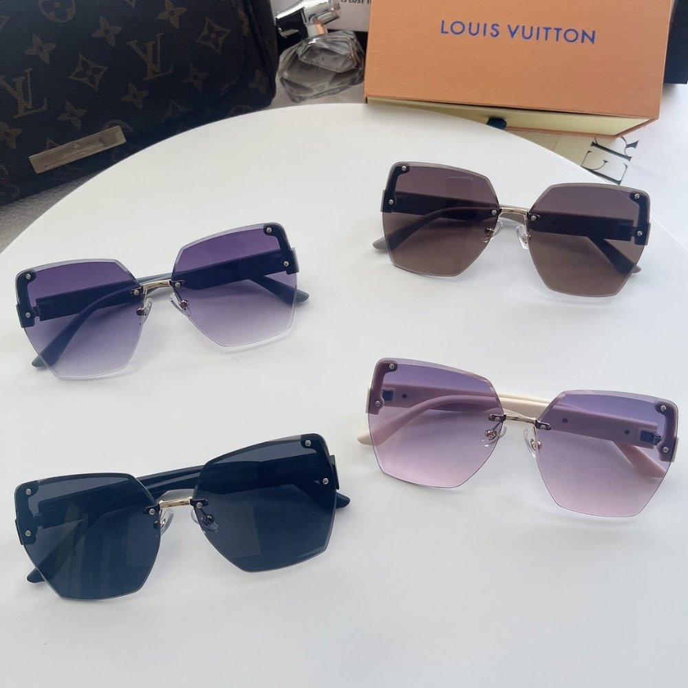 L0vis Vvtt0n Rimless Gradient Brown Sunglasses