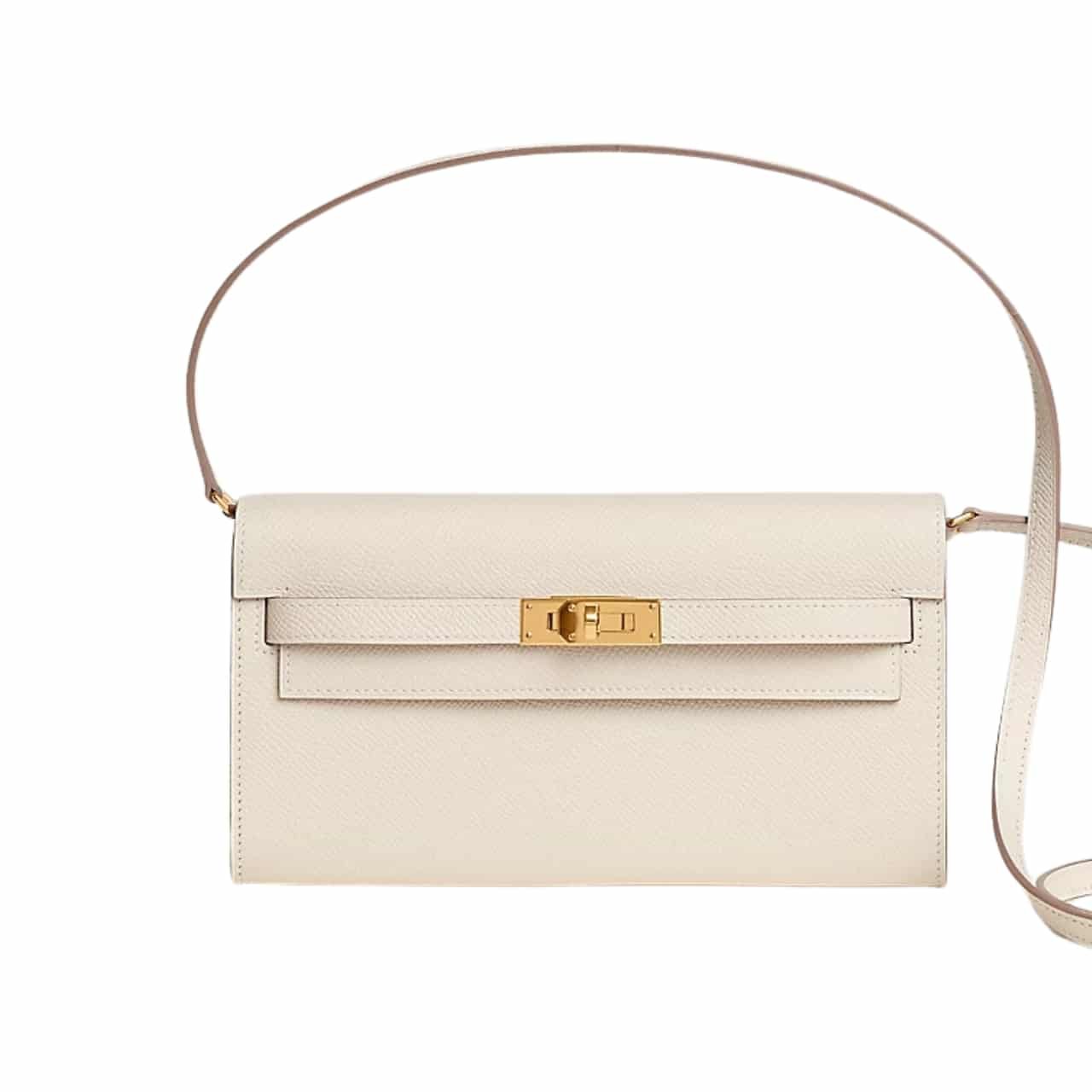 H**me5 Kelly Classique To Go Wallet White 19Cm H080254Ccag