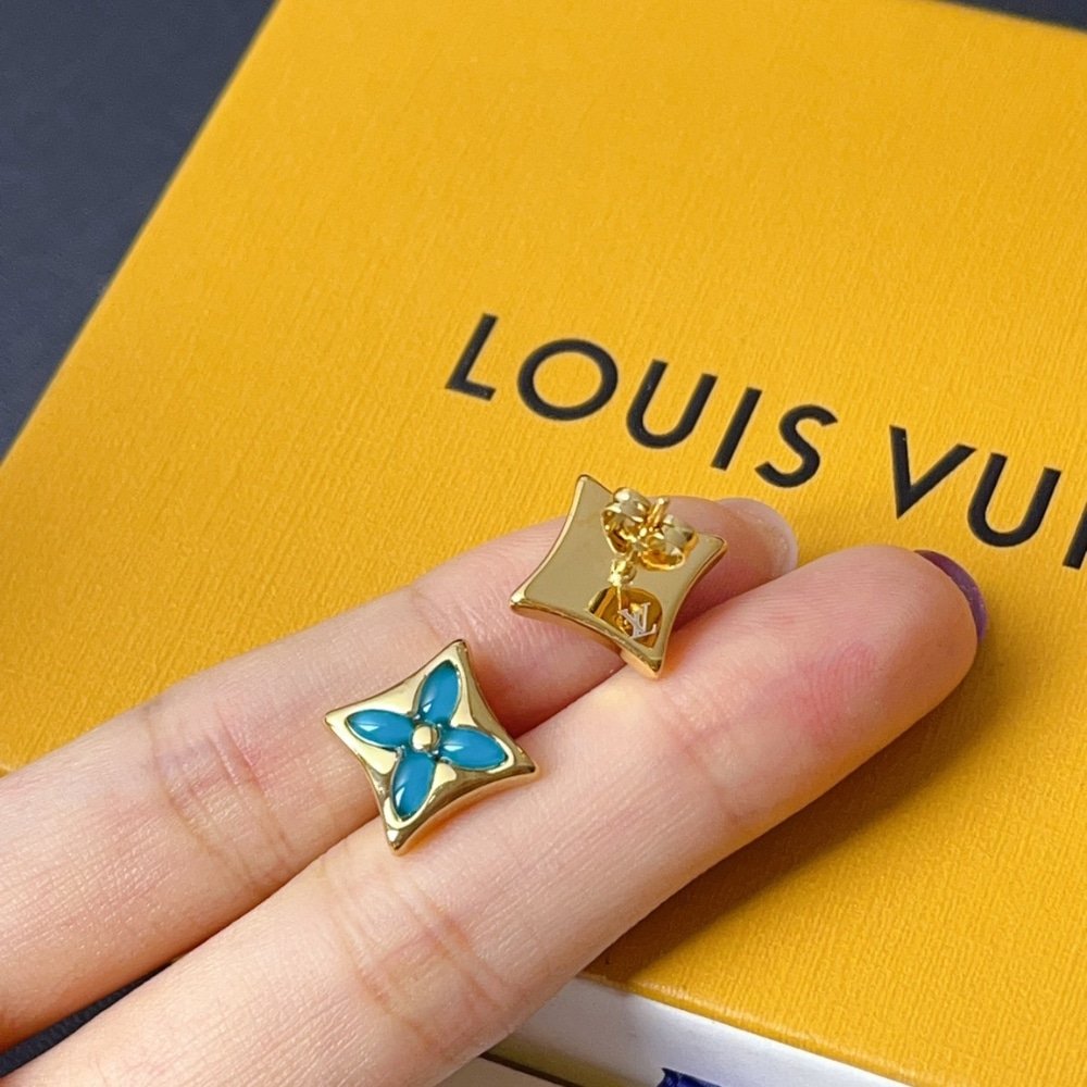 L0vis Vvtt0n Color Blossom Bb Star Ear Stud Yellow Gold Q16641