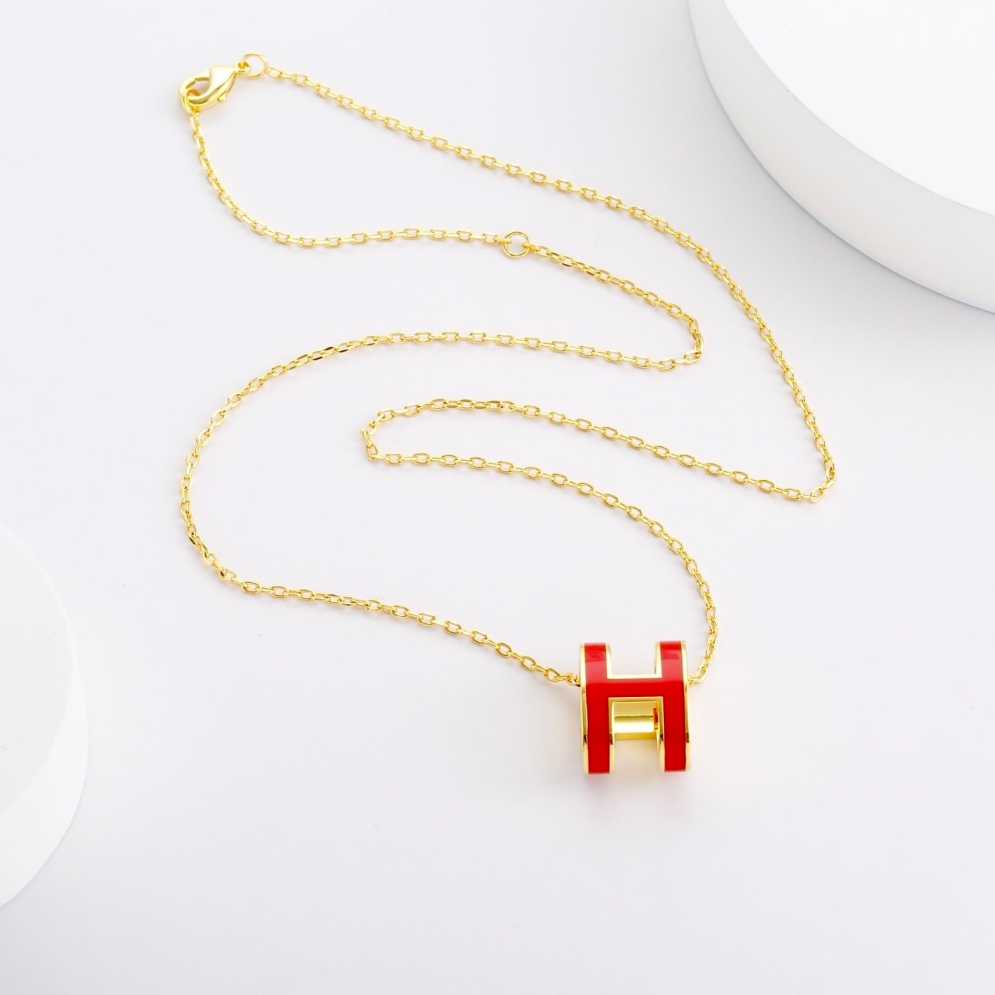 H**me5 Mini Pop H Pendant Red And Gold H147992F 12
