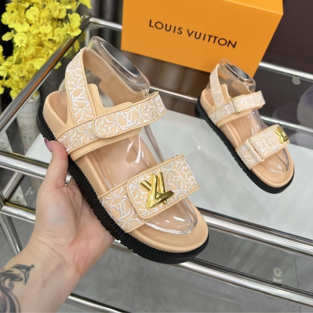 L0vis Vvtt0n Lv Sunset Flat Comfort Sandal Beige 1Ahnl9