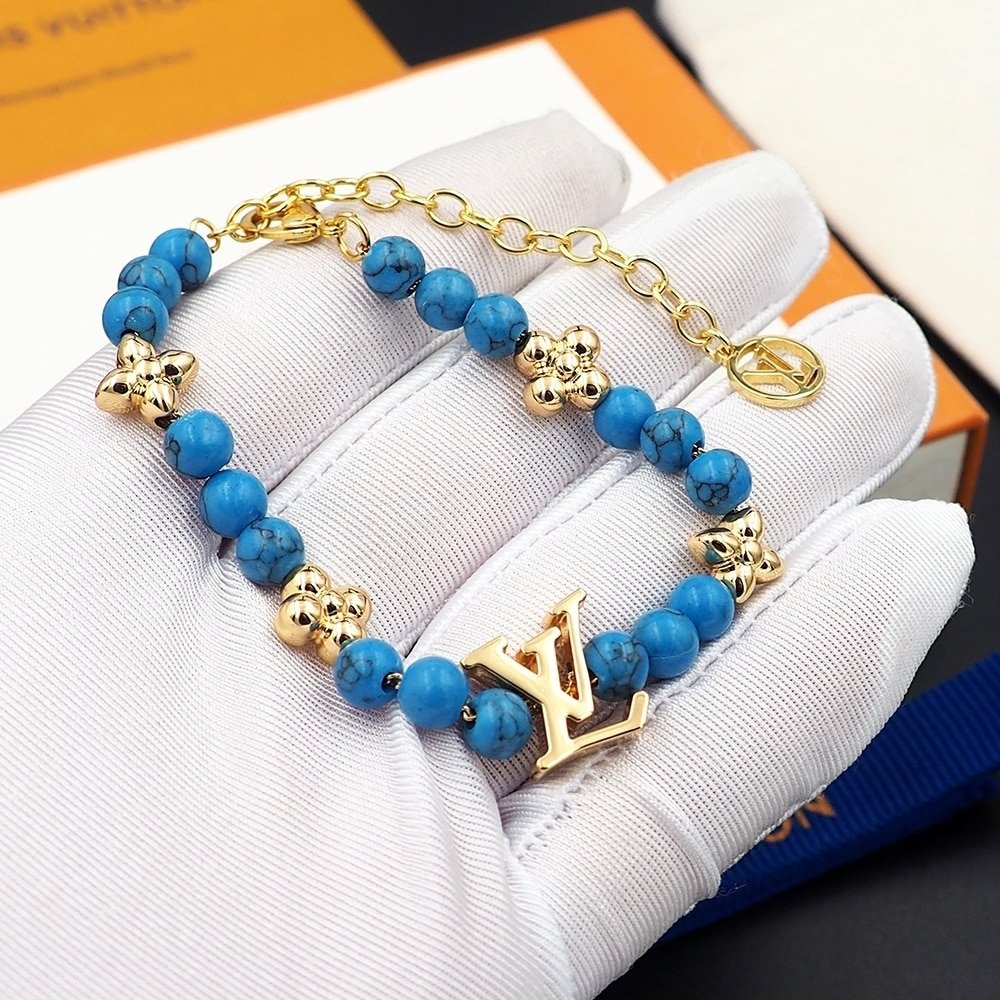 L0vis Vvtt0n Turquoise Pearl Bracelet Blue