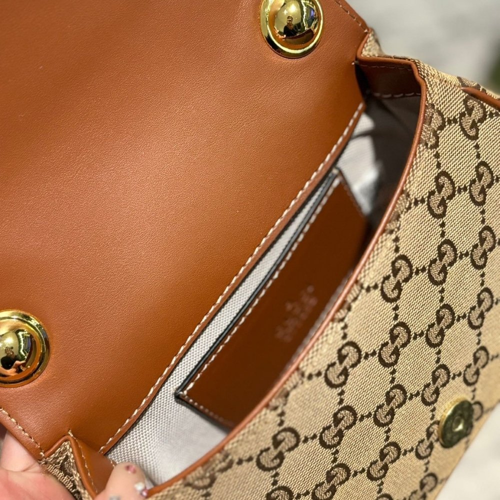 Gvc*1 Blondie Mini Shoulder Bag Beige And Brown 22Cm 815700 Haakg 9755