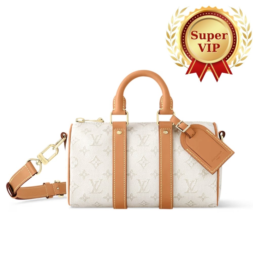 [S*per Vip 1:1] L0vis Vvtt0n Keepall Bandoulière 25 Off White 25Cm M15076