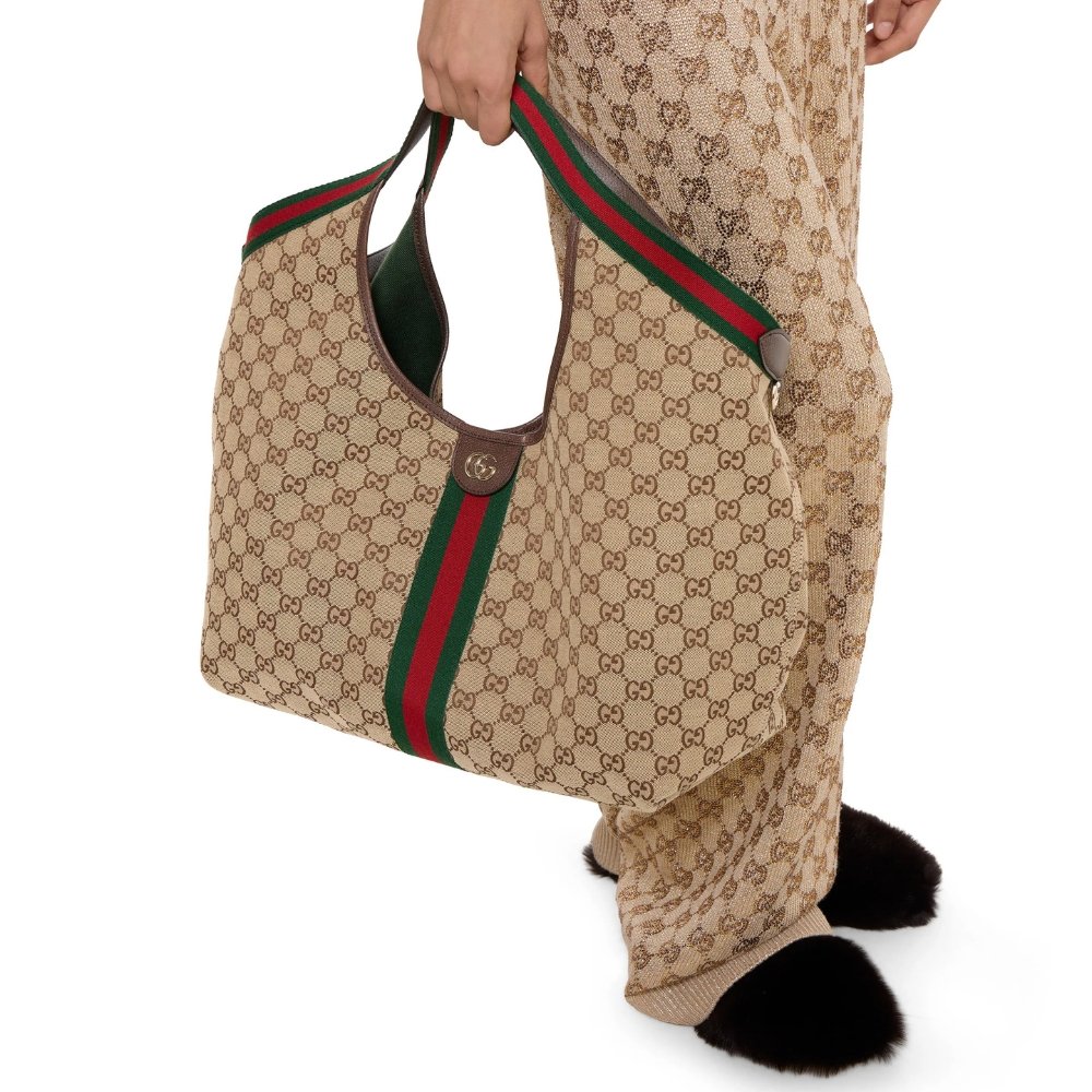 [S*per Vip 1:1] Gvc*1 Giglio Large Tote Bag Gg Canvas Beige And Dark Brown 60Cm 853971 Faffp 2547