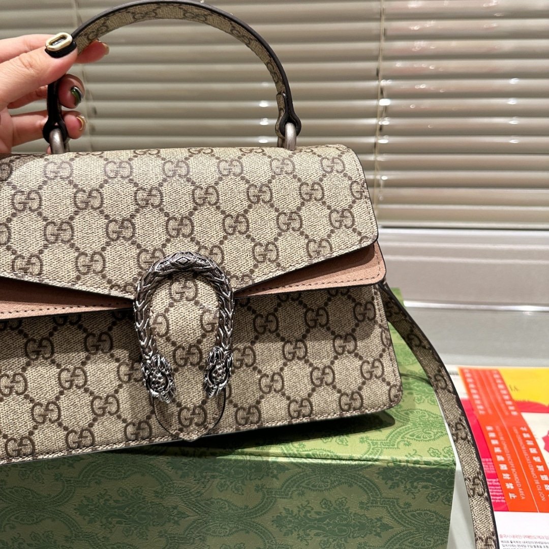 Gvc*1 Damen Dionysus Gg Canvas Top Handle Bag Brown 24Cm
