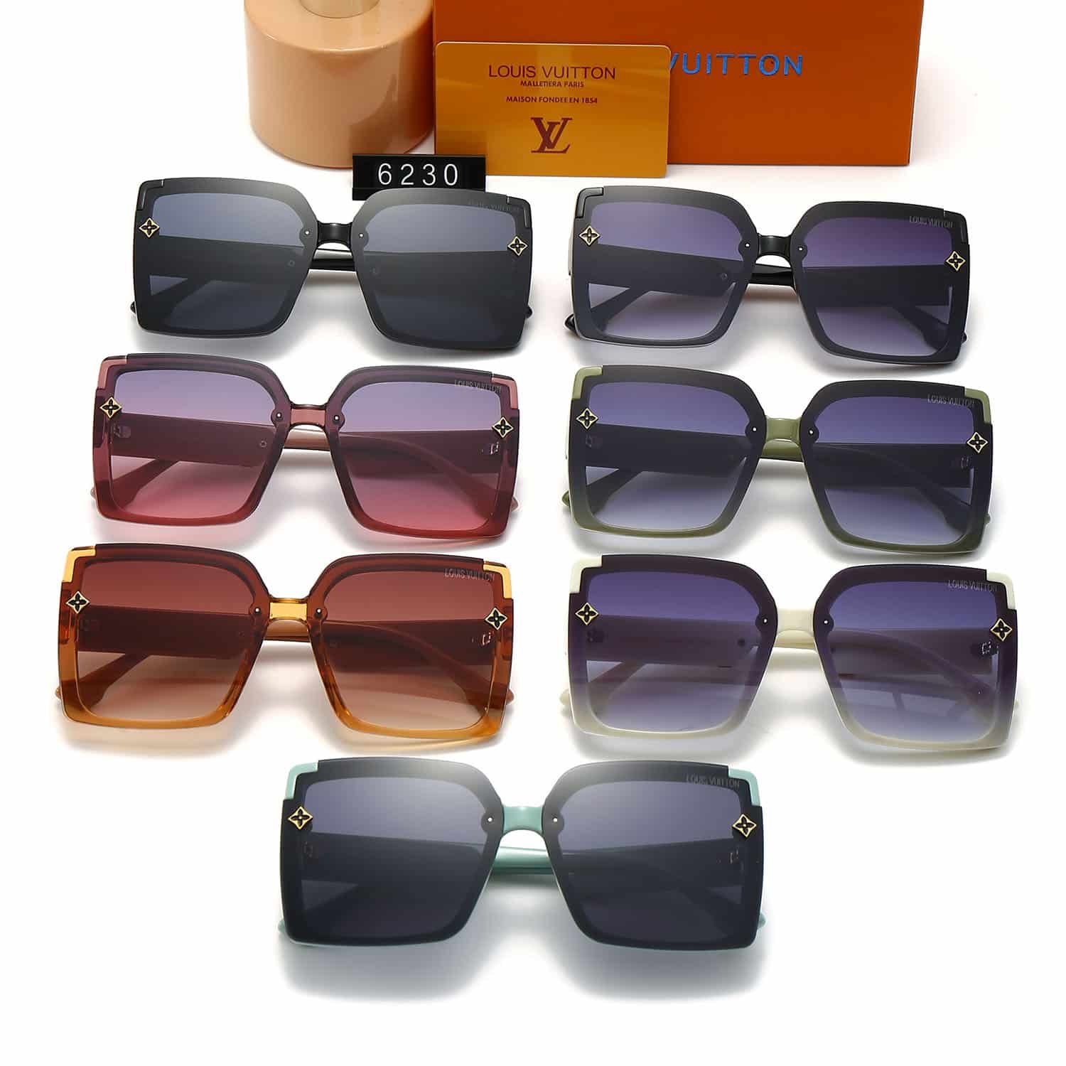 L0vis Vvtt0n Monogram Square Glasses Green
