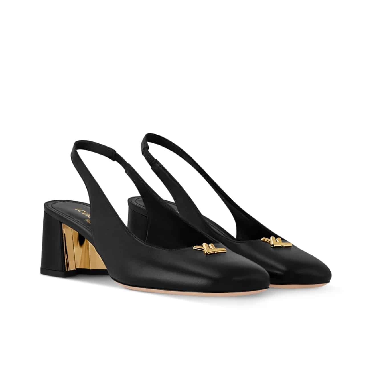 L0vis Vvtt0n Swing Slingback High Heels Black 1Aguc8