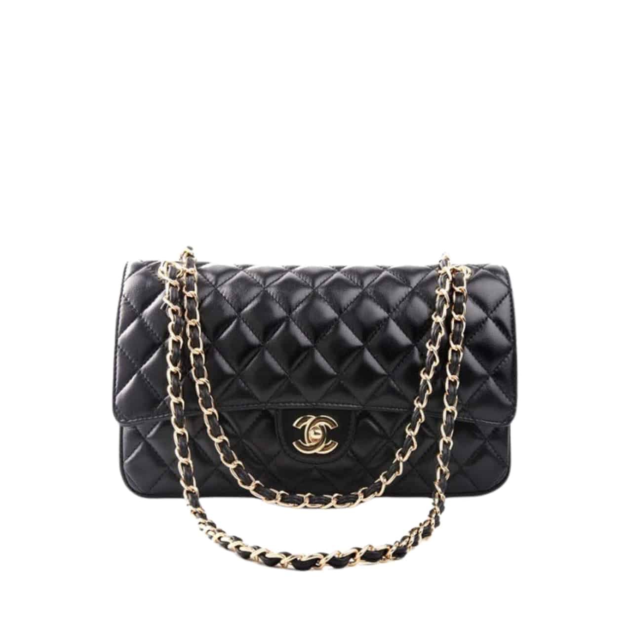 Ch**el Classic Handbag Black 25Cm