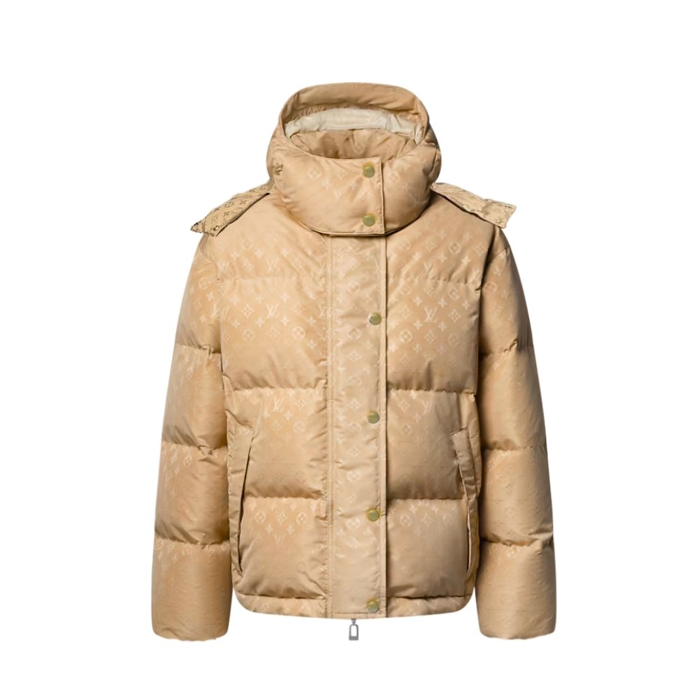 L0vis Vvtt0n Monogram Puffer Jacket Beige 1Aiozf