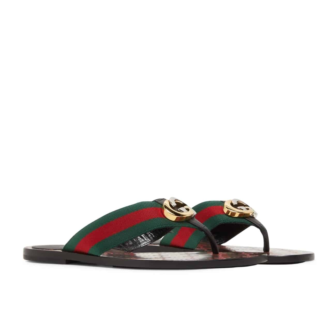 Gvc*1 Gg Thong Web Sandal Black 612138 H9020 8476