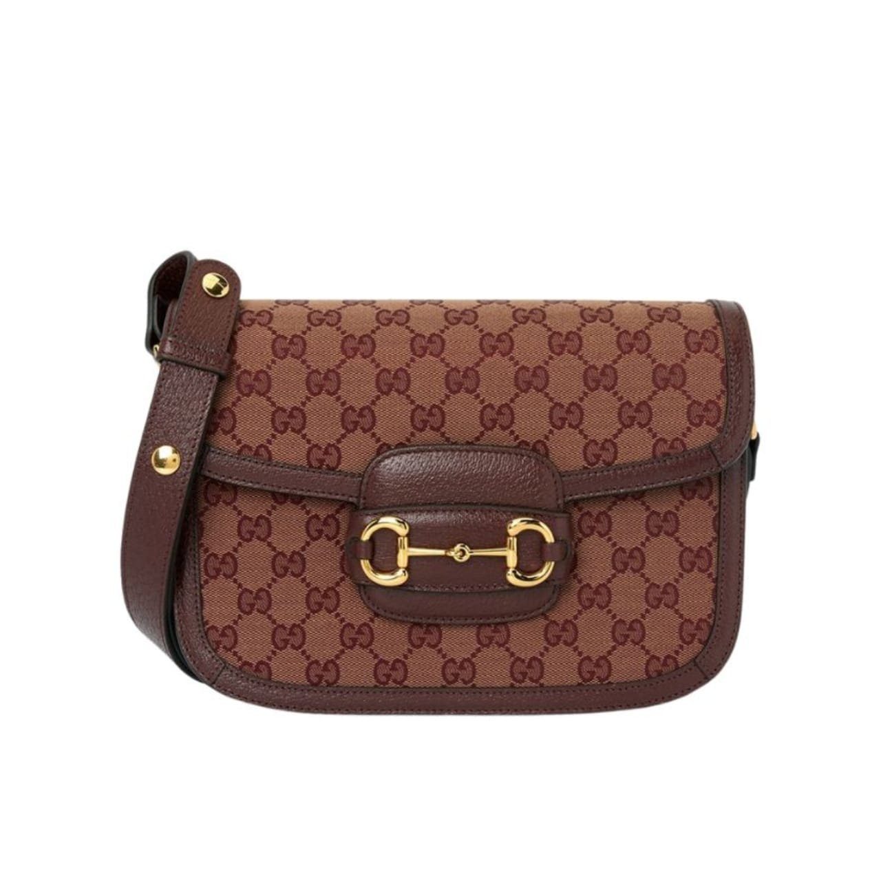 Gvc*1 Horsebit 1955 Original Gg Shoulder Bag Burgundy 25Cm 602204 9Y9Ng 9865